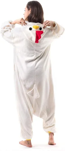 Vista 6 de Beauty Shine Pijama unisex de dibujos animados para adultos, disfraz de Halloween, Navidad, pijamas de felpa para cosplay