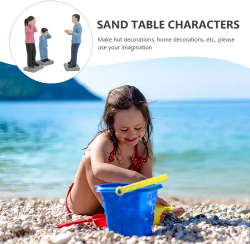 Vista 7 de Kisangel Juego de figuras pequeñas pintadas de 1.18 pulgadas con temática de disputas familiares, para decoración de jardín y juguetes para niños
