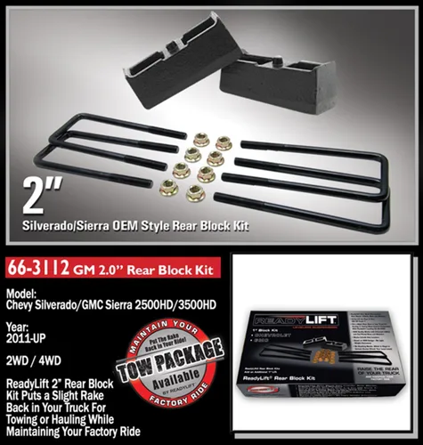 Vista 2 de ReadyLift 66-3112 Kit de bloque trasero de 2.0" de altura