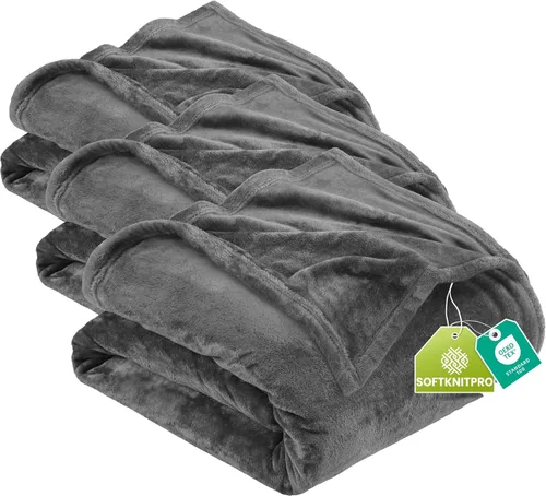 Vista 20 de Utopia Bedding - Manta de vellón de lujo, mullida, antiestática; manta de suave microfibra de 8.8 oz/yd² (300 g/m²) para sofá y cama; tamaño Gris