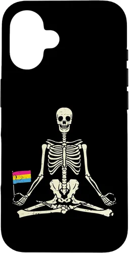 Vista 32 de Skeleton Yoga Pansexual Flag Yogi Asana Pan Pride LGBT Gift Case for iPhone 17