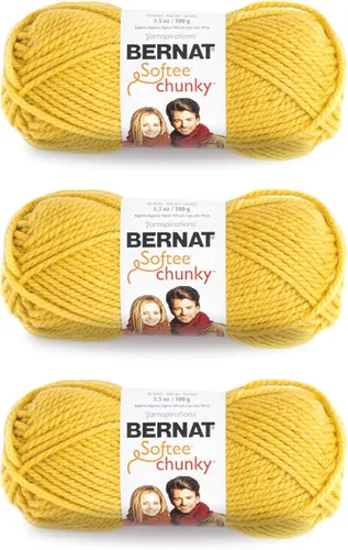 Vista 14 de Ovillo sólido Bernat Softee Chunky, Acrílico, Rojo Berry, Paquete de 1