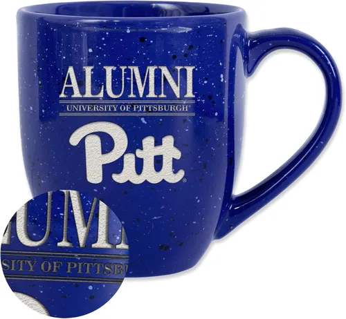 Vista 101 de Rico Industries NCAA Illinois Fighting Illini Alumni - Taza de café de cerámica moteada grabada con láser de 16 onzas