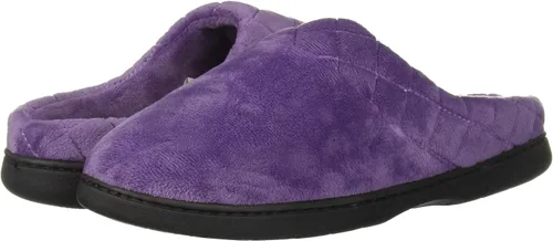 Vista 7 de Dearfoams Darcy - Pantuflas de velour de microfibra, tipo zueco con bordes acolchados, para mujer