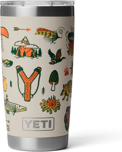 Vista 46 de YETI Rambler - Vaso de acero inoxidable con aislamiento al vacío de 20 onzas con tapa MagSlider Todo acero inoxidable