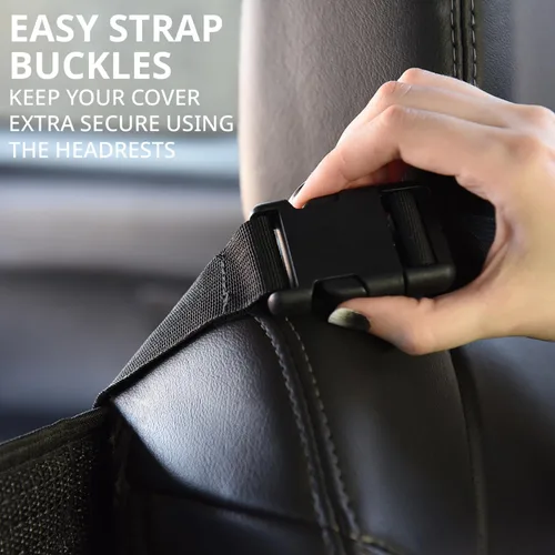 Vista 6 de Arf Pets Cubierta de forro de carga para perros SUV y automóviles, material impermeable, parte trasera antideslizante, protector de solapa de Beige