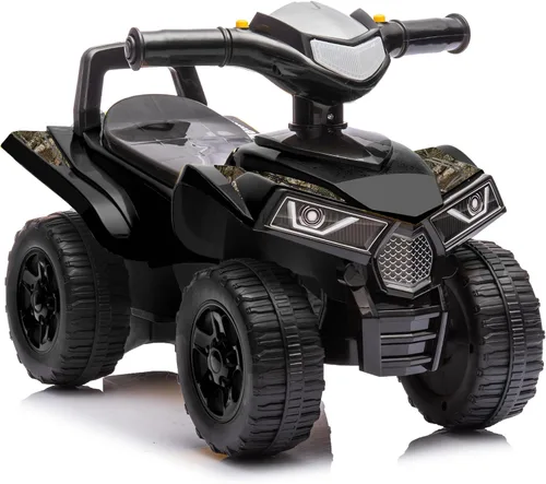 Vista 8 de [Usado] Best Ride On Cars Quad Push Car, ligero pie a piso para niños pequeños Negro