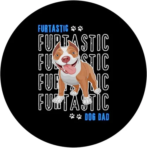 Vista 3 de American Bully Dog Dad Cute Furtastic Dog Dad Amante de los Perros PopSockets intercambiables PopGrip