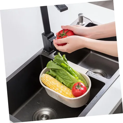 Vista 8 de BESTonZON Cesta colgante para fregadero de cocina, filtro de esponja de plástico, cesta de colador de colador, cesta de fregadero de cocina, soporte