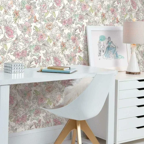 Vista 5 de RoomMates, RMK11170RL - Papel tapiz de princesa de Disney para despegar y pegar