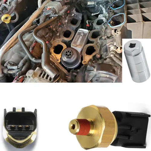 Vista 5 de 5149062AA Sensor de presión de aceite para Dodge, Jeep, Chrysler, Ram, Cherokee, Unidad de envío de aceite, Interruptor emisor del sensor de presión
