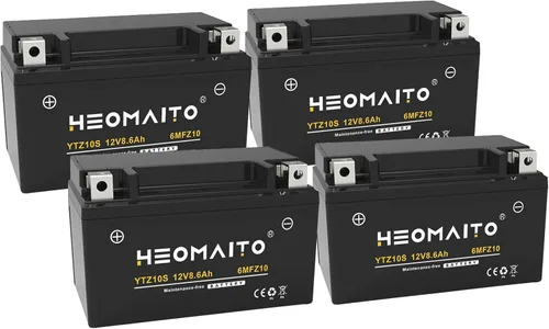 Vista 7 de Batería YTZ10S-BS, 12V 8.6Ah, 10HR, 310 CCA, 6MFZ10 Batería recargable sin mantenimiento SLA AGM para motocicleta, 1 paquete