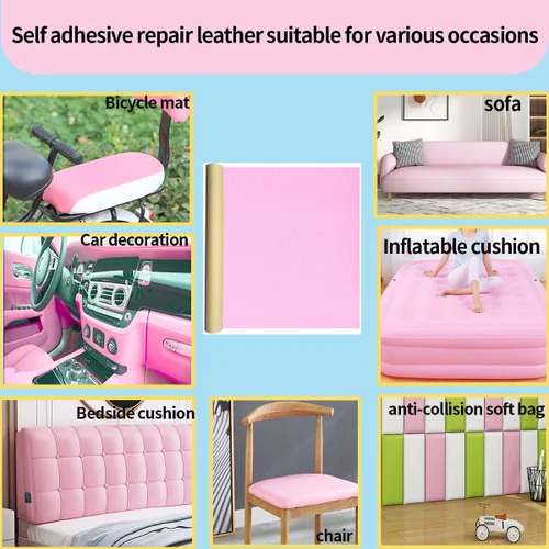 Vista 7 de Aglzyoply Parche grande de reparación de cuero, cinta autoadhesiva para sofá, redecoración, subsidio para asiento de automóvil, muebles, silla