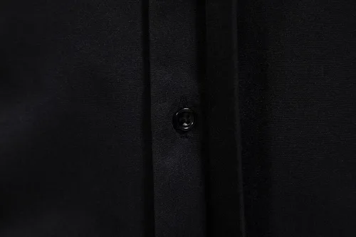 Vista 4 de VANCOOG Camisas de vestir lisas casuales de manga corta para hombre