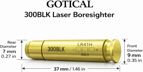 Vista 3 de 360 Tactical 300BLK Blackout Boresight con láser rojo 300BLK 0.300x1.378 in Boresight con láser rojo 300 blk 300 Blackout BLK 0.300x1.378 in Bore