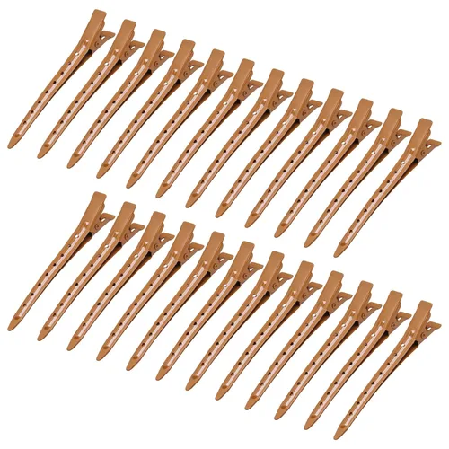 Vista 7 de 24 Paquetes de Pinzas Pico de Pato, Bantoye 2.75 Pulgadas Pinzas de Cocodrilo Rizadoras de Metal Antioxidante con Agujeros para Peinado del Cabello