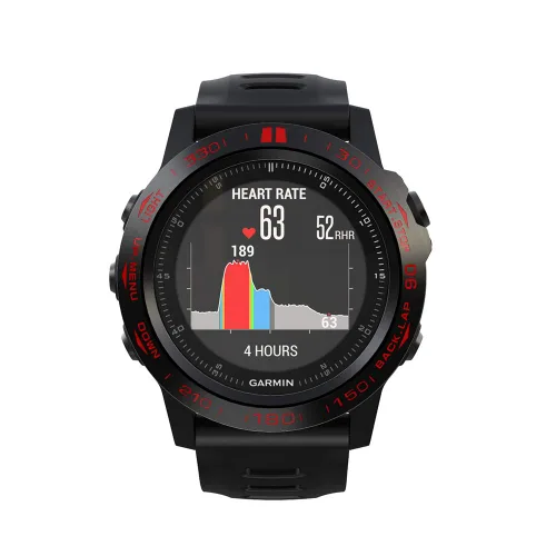 Vista 5 de AISPORTS Anillo de bisel compatible con Garmin Fenix 3/Fenix 3 HR bisel Loop cubierta adhesiva antiarañazos acero inoxidable bisel de metal marco