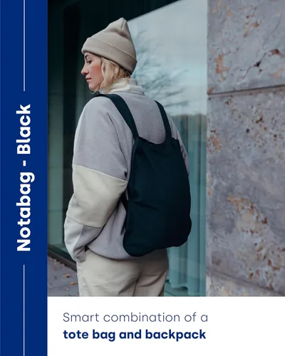 Vista 2 de Notabag Mochila y bolsa 2 en 1 - Mochila impermeable - Bolsas reutilizables plegables