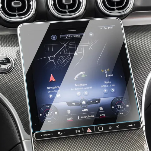 Vista 8 de TTCR-II - Protector de pantalla compatible con Mercedes Clase C W205 2019-2021 Protector de pantalla táctil para consola Mercedes GLC Clase W253