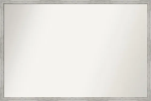 Vista 331 de Amanti Art Espejo de baño blanco para sobre el fregadero, 22 x 45 pulgadas, espejo de tocador rectangular blanco Lucie, marco de madera moderno