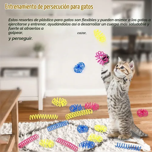 Vista 5 de Charniol 60 juguetes de resorte para gatos de interior, 3 pulgadas