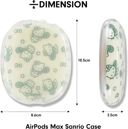 Vista 2 de Sonix Funda protectora Sanrio para AirPods Max 2 y 1 Funda para auriculares Tenis Hello Kitty
