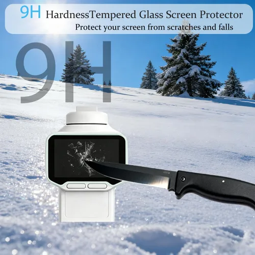 Vista 8 de PCTC Paquete de 2+2 protectores de pantalla para Insta 360 Luna Ultra