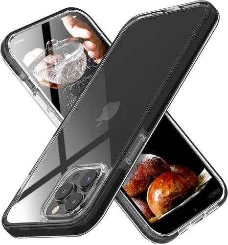 Vista 9 de MATEPROX Compatible con iPhone 14, transparente, delgada, transparente, a prueba de golpes, para iPhone 14 de 6.1 pulgadas 2022 (negro)