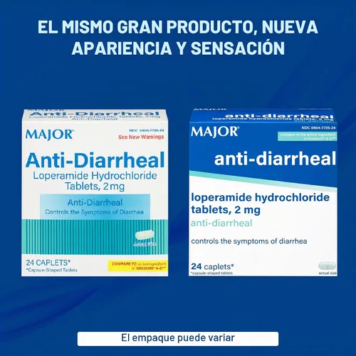 Vista 3 de MAJOR Clorhidrato de loperamida antidiarreico 2 mg, 24 cápsulas