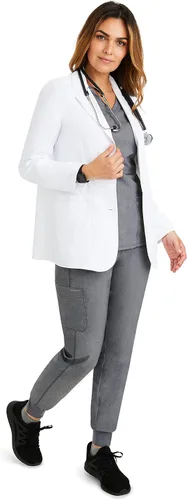 Vista 3 de Healing Hands White Lab Coat 5 Pocket 5160 Flo Full Sleeve Women's Consult Lab Coat The White Coat Minimalist Collection