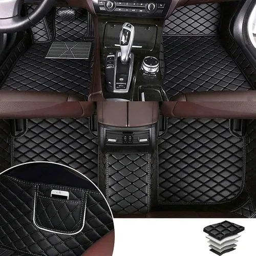 Vista 20 de Alfombrillas personalizadas Yaruicar para 99.99% de sedanes, SUV, autos deportivos, para hombres y mujeres, protección completa, almohadillas Negro