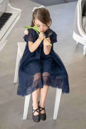 Vista 4 de Otter MOMO ToddlerLittle Girls Flower Girl Shoes Ballerina Flats Shoes Slip-on School Party Dress Shoes