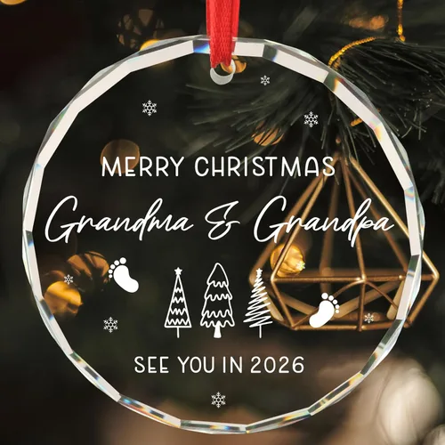 Vista 11 de Regalos para bebés recién nacidos para parejas en 2026 We Became a Family of Four Baby's First Christmas Ornament First Time Parents Mom Dad Gifts