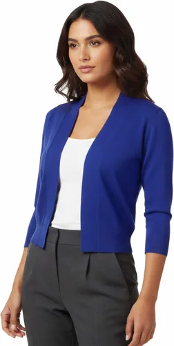 Vista 2 de Allsense Cárdigan Bolero de manga 34 para mujer