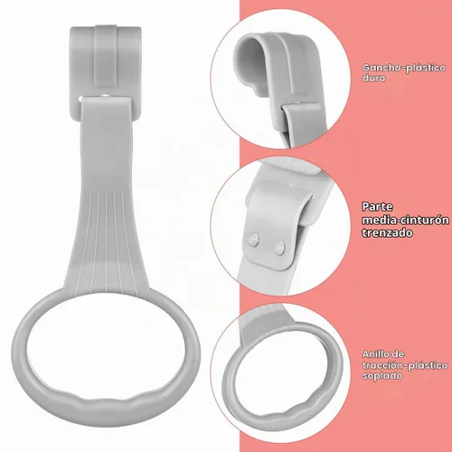 Vista 7 de 2 anillos de dominadas para corralito para bebés: anillos para corral de juegos, asistente de ejercicios de caminar para bebés, corralito y cuna