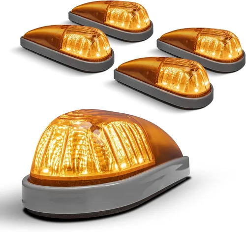 Vista 9 de TRUE MODS - Kit de luces LED ámbar para cabina de lágrima [base negra] [DOT FMVSS 108] [SAE P2PC] [ajuste universal] luces de lágrima para camión