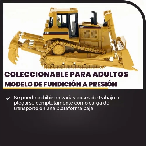 Vista 3 de Diecast Masters 1:50 Modelo Cat D8R Tractor tipo oruga, 85099C