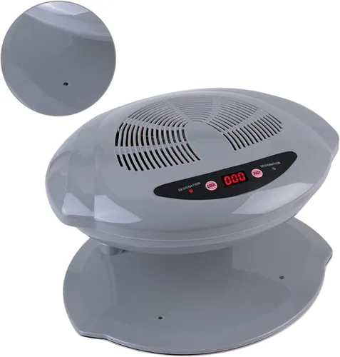 Vista 3 de Secador de esmalte de uñas profesional, 400 W, secadora de aire de doble temperatura para manos y pies, gris, 110 V