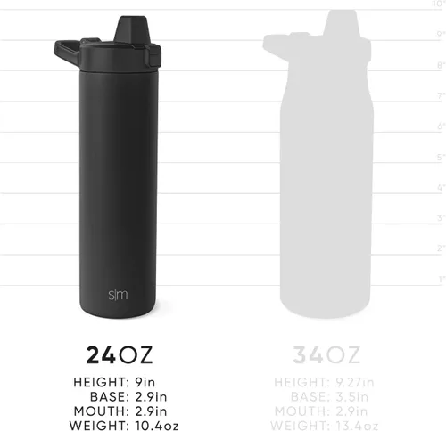 Vista 4 de Botella de agua filtrada Simple Modern Botellas de agua de viaje con filtro de carbono de acero inoxidable aislada Reutilizable para agua