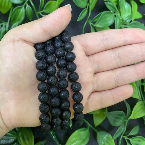 Vista 648 de Gem Avenue Handmade Round Bead Stretch Bracelet Unisex Natural Stone Beaded Jewelry for Men & Women, Elastic Wristband for Daily Wear