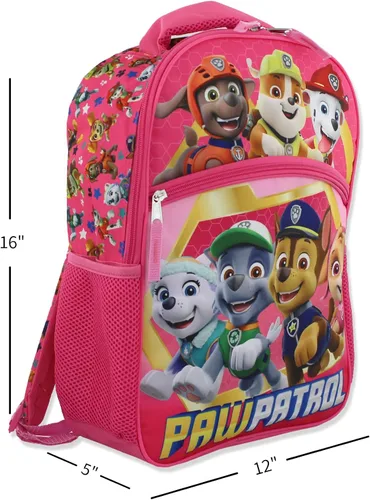Vista 6 de Nickelodeon Paw Patrol Pups - Mochila escolar de 16 pulgadas para niños y niñas, Rosado, Viajar