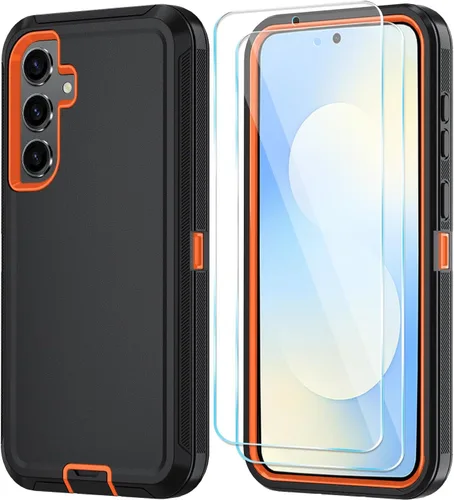 Vista 30 de ONOLA Funda para teléfono Samsung Galaxy S24 FE con protector de pantalla HD, funda para teléfono de servicio pesado resistente a golpes y caídas