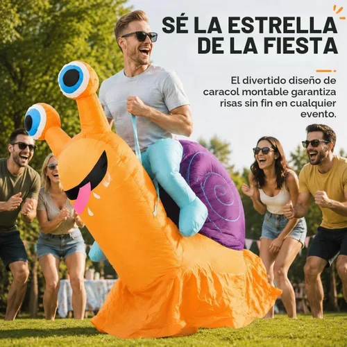 Vista 4 de Halloween Snail Inflatable Costume for Adults