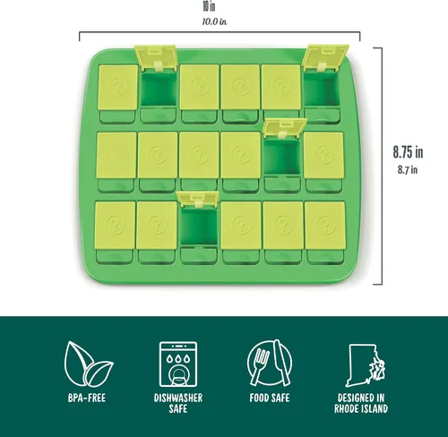 Vista 3 de Bandeja de aperitivos de memoria original Fred MATCH UP, divertido juego interactivo de aperitivos para niños, bandeja de comida apta para viajes