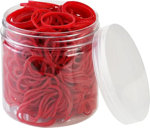 Vista 5 de 600 bandas de goma pequeñas de 1 pulgada, bandas elásticas de goma de uso general, bandas elásticas resistentes para el hogar, oficina, escuela
