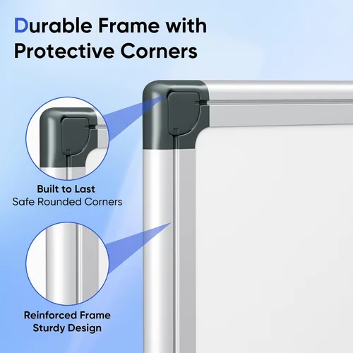 Vista 6 de Pizarra blanca magnética para colgar de 18 x 12 pulgadas para pared, pequeña pizarra de borrado en seco para niños, cocina, oficina, incluye 1