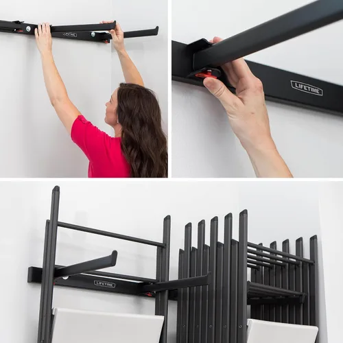 Vista 7 de LIFETIME 80719 Wall Mounted Chair Rack Black
