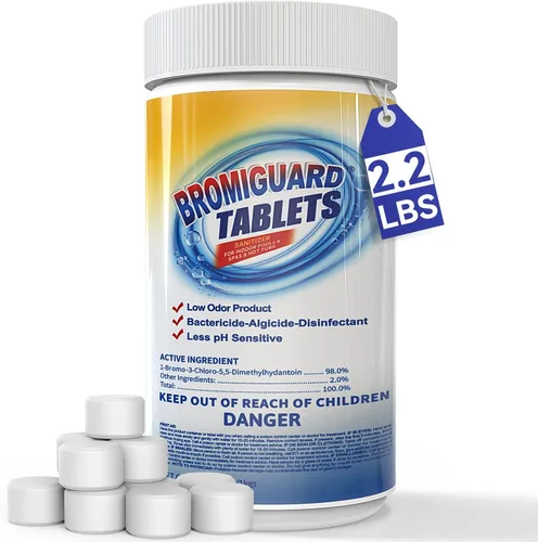 Vista 8 de Tabletas de Bromo para SPA Bañera de Hidromasaje 1lb 50LB Tabletas Bromantes Refuerzo Elimina Bacterias Algas Sensación de Agua Suave Sin Olor a