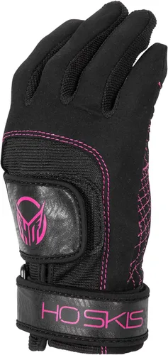 Vista 4 de HO Pro Grip - Guantes de esquí acuático para mujer, color negro/rosa, talla L