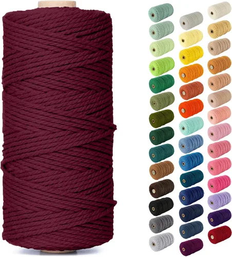 Vista 29 de Nook Theory Hilo de macramé de 3mm 109 yardas - Cuerda de macramé suave de 4mm, 5mm perfecta para nudos - Suministros de macramé para colgadores